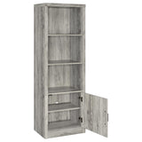 Burke 4-Shelf Media Tower in Grey Driftwood