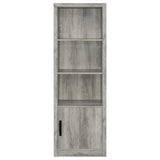Burke 4-Shelf Media Tower in Grey Driftwood