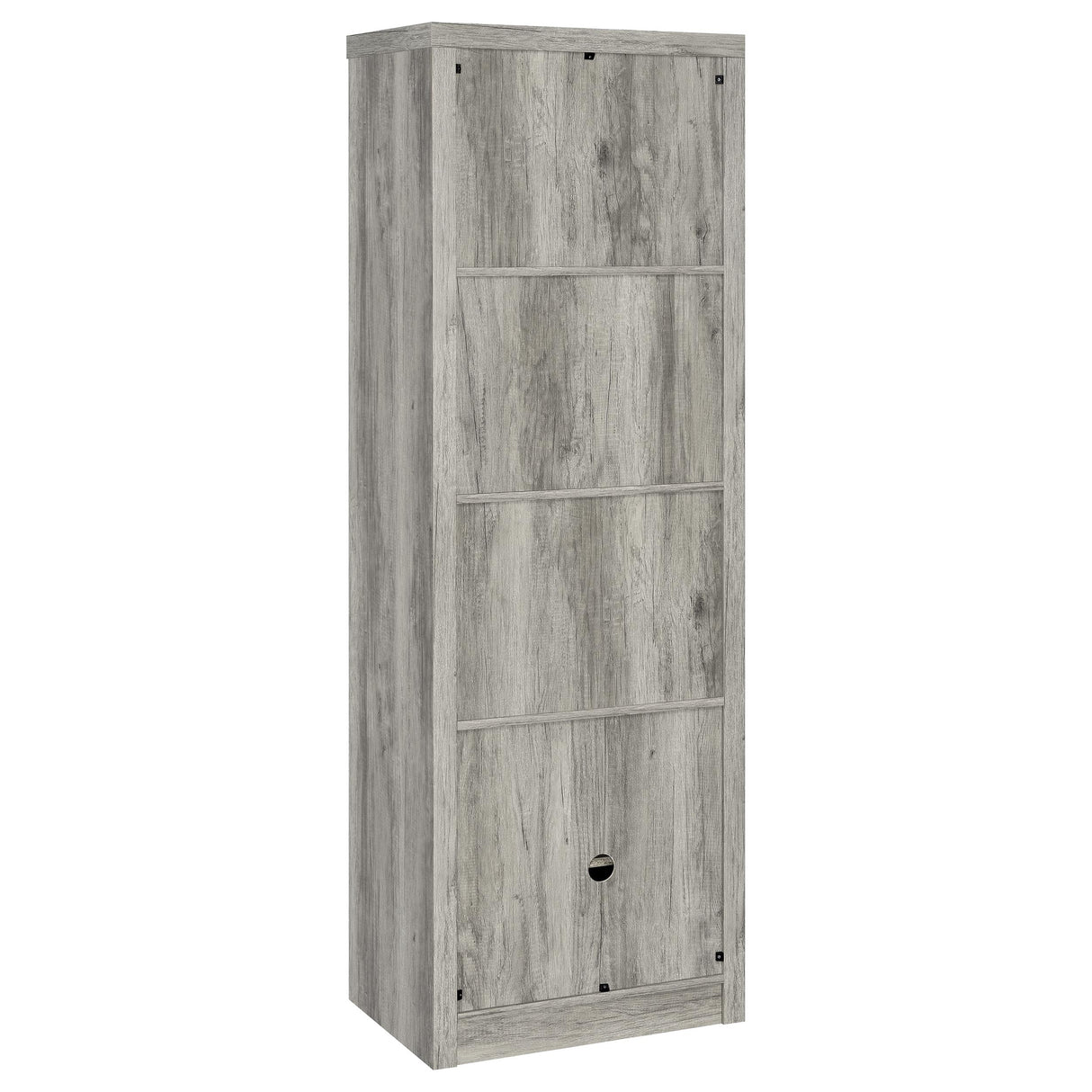 Burke 4-Shelf Media Tower in Grey Driftwood