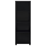 Jupiter 3-Shelf Black Media Tower with Cabinet