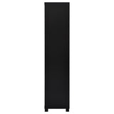 Jupiter 3-Shelf Black Media Tower with Cabinet
