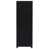 Jupiter 3-Shelf Black Media Tower with Cabinet