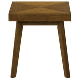 Westerly Square Wood Side End Table in Walnut Brown