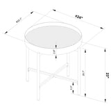 Ozella 2-Piece Round Coffee and End Table Set Sandy Black