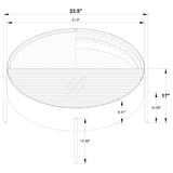 Ozella Round Coffee Table with Hidden Storage, Sandy Black
