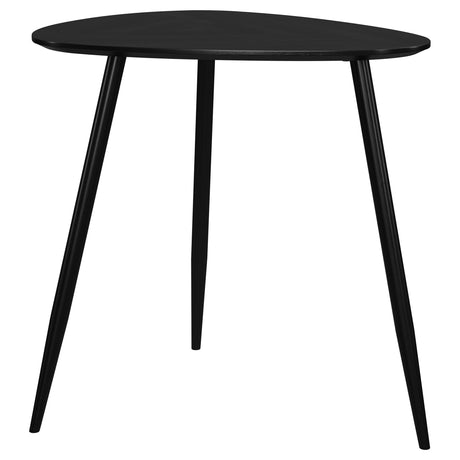 Odessa 2-Piece Triangular Black Mango Wood Coffee and End Table Set