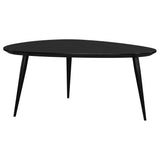 Odessa 2-Piece Triangular Black Mango Wood Coffee and End Table Set