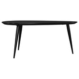 Odessa 2-Piece Triangular Black Mango Wood Coffee and End Table Set