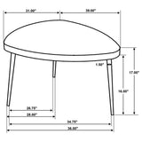 Odessa 2-Piece Triangular Black Mango Wood Coffee and End Table Set