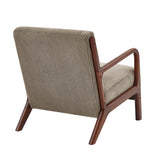 Upholstered Armchair With Back Support Pillow