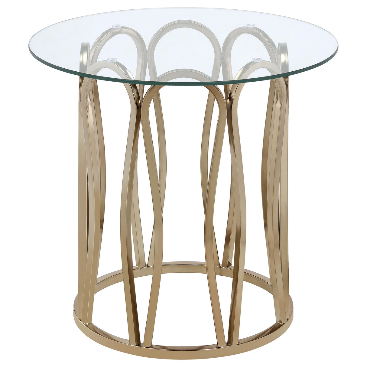 Monett 2-Piece Coffee and End Table Set Chocolate Chrome