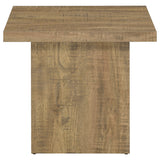 Devar Square Engineered Wood End Table, Mango Brown