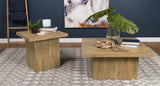 Devar Square Engineered Wood End Table, Mango Brown