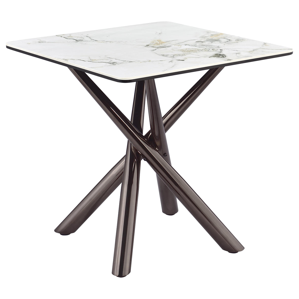 Carvell 2-Piece Square Coffee and End Table Set, Mirage White