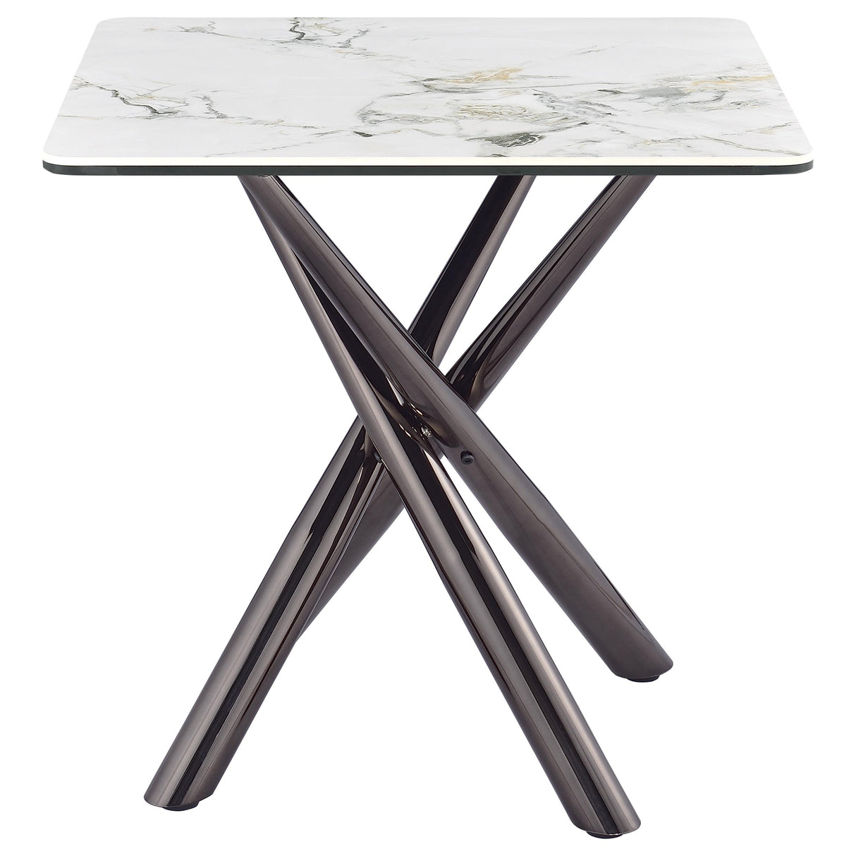 Carvell 2-Piece Square Coffee and End Table Set, Mirage White