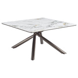 Carvell 2-Piece Square Coffee and End Table Set, Mirage White