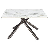 Carvell 2-Piece Square Coffee and End Table Set, Mirage White