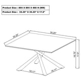 Carvell 2-Piece Square Coffee and End Table Set, Mirage White