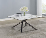 Carvell Square Sintered Stone Coffee Table Mirage White