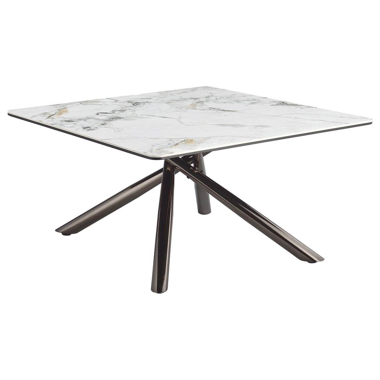 Carvell Square Sintered Stone Coffee Table Mirage White