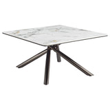 Carvell Square Sintered Stone Coffee Table Mirage White