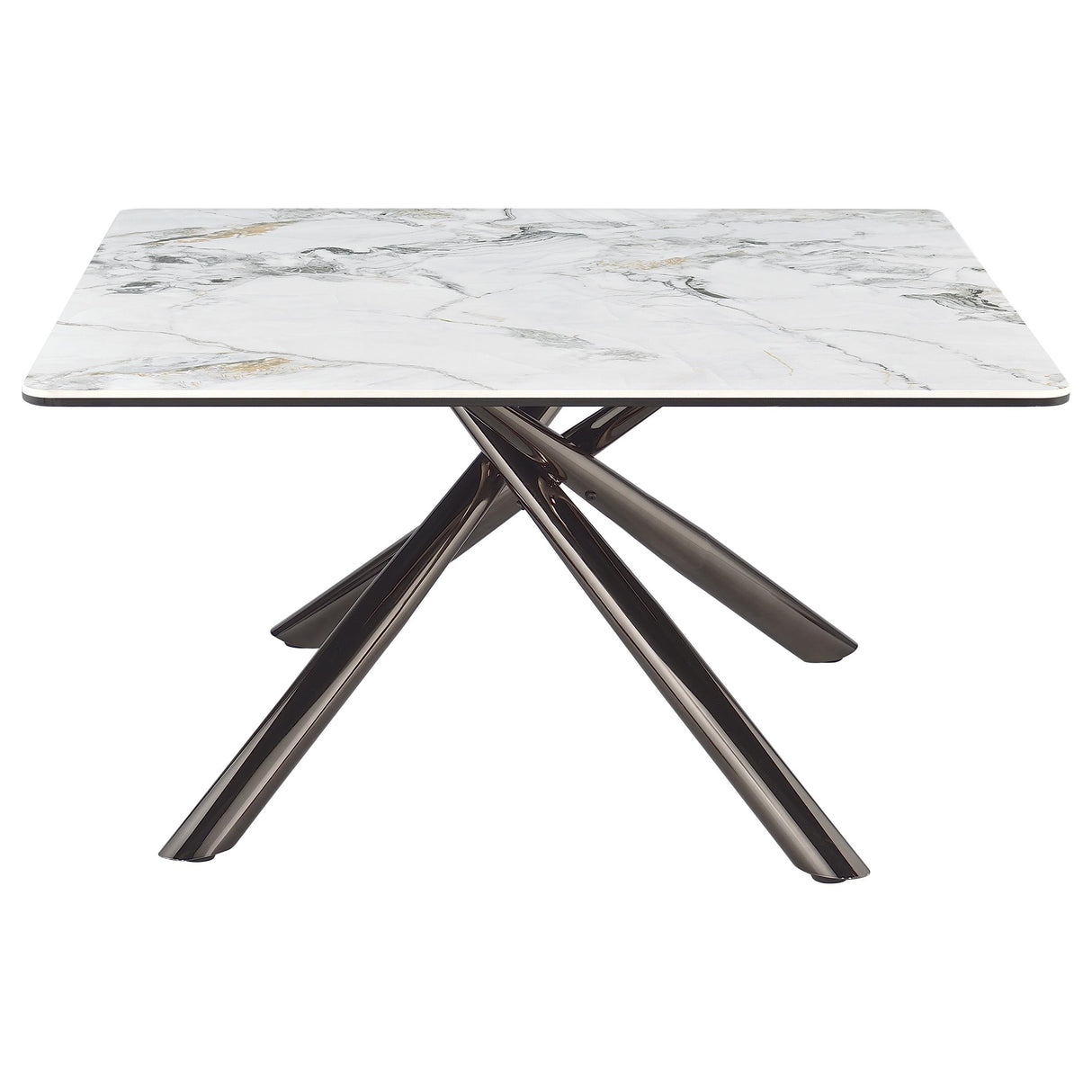 Carvell Square Sintered Stone Coffee Table Mirage White