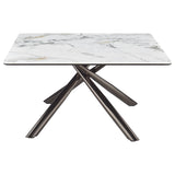 Carvell Square Sintered Stone Coffee Table Mirage White