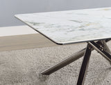 Carvell Square Sintered Stone Coffee Table Mirage White