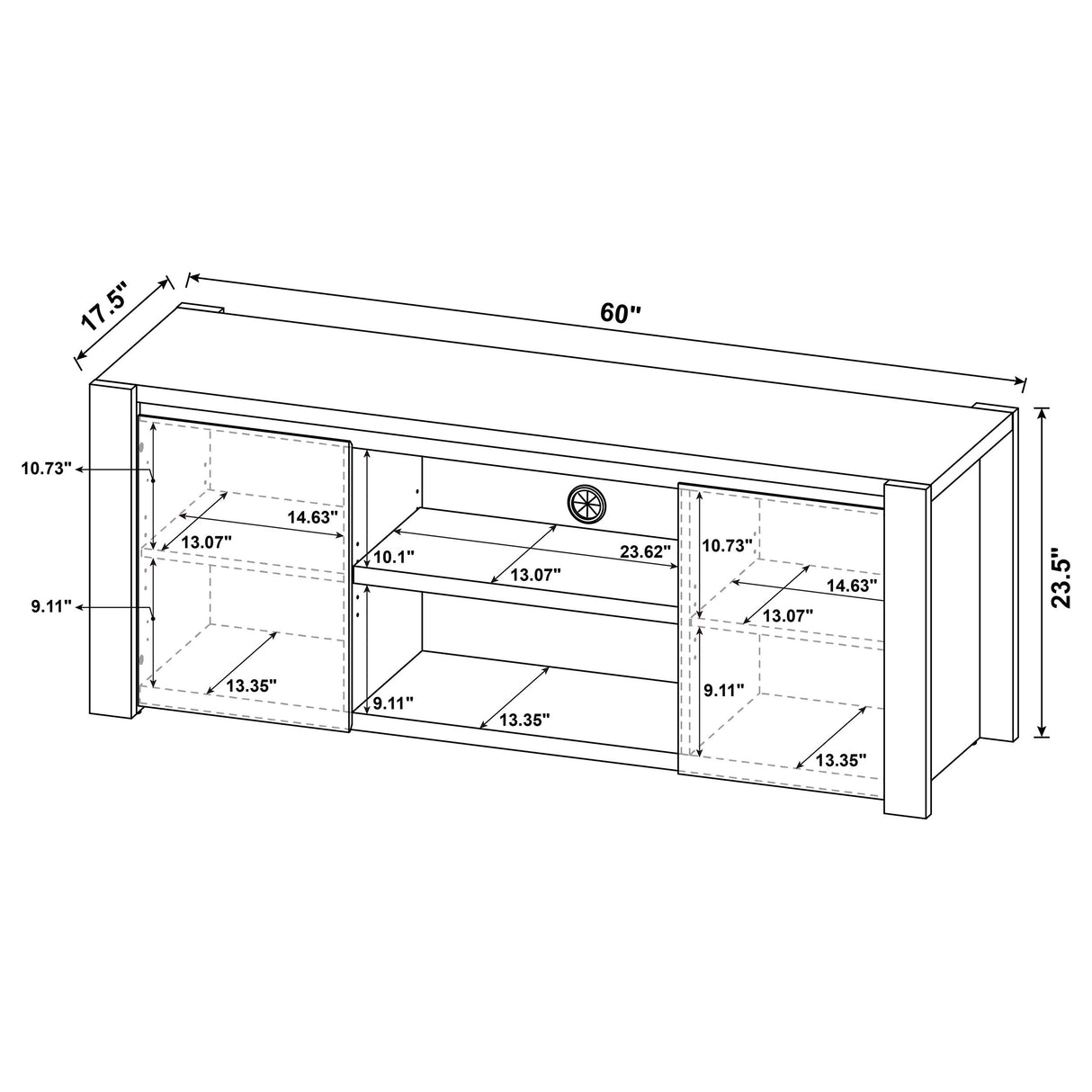 Laurelton 3-Piece Entertainment Center Light Oak