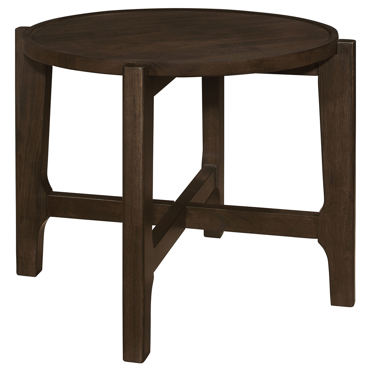Cota 2-Piece Solid Wood Coffee and End Table Set Dark Brown