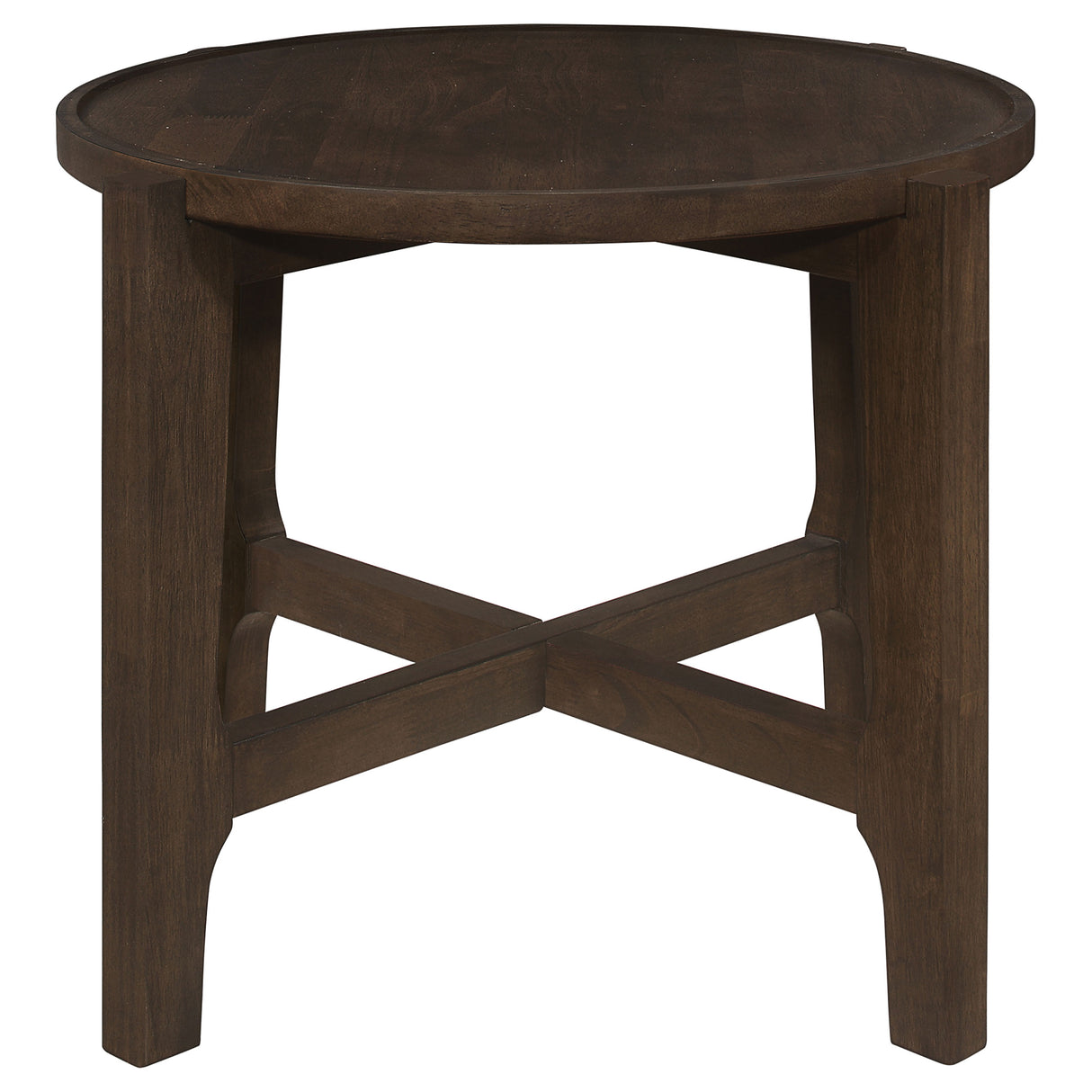 Cota 2-Piece Solid Wood Coffee and End Table Set Dark Brown