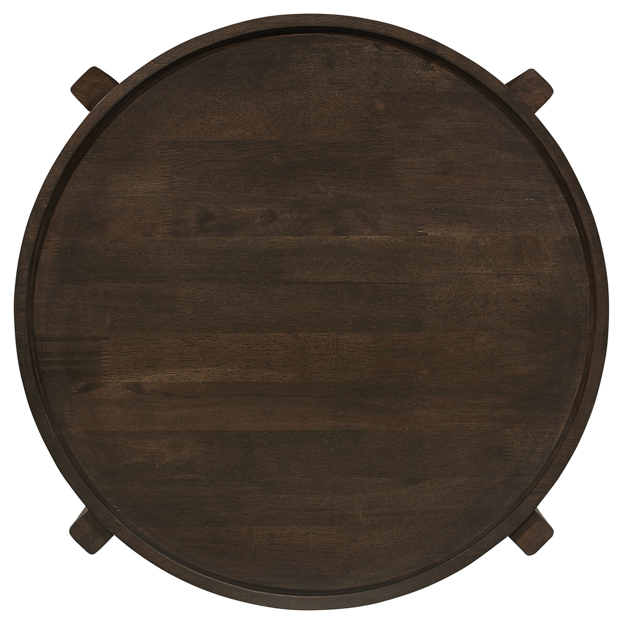 Cota 2-Piece Solid Wood Coffee and End Table Set Dark Brown