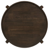 Cota 2-Piece Solid Wood Coffee and End Table Set Dark Brown