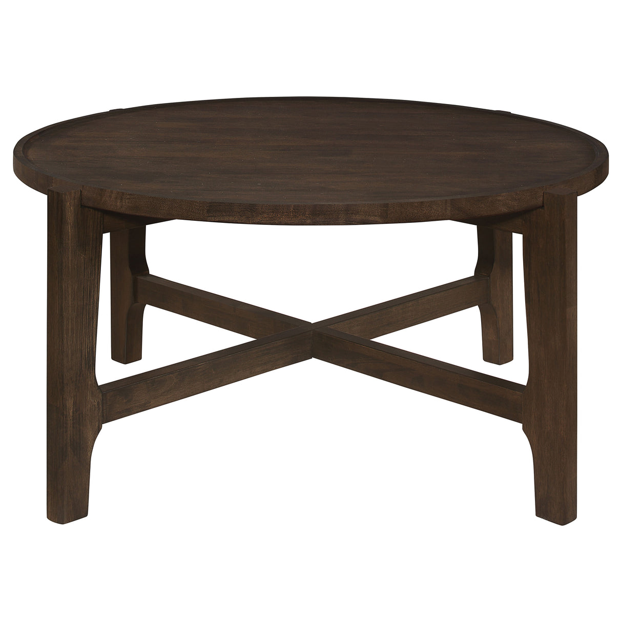 Cota 2-Piece Solid Wood Coffee and End Table Set Dark Brown