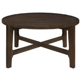 Cota 2-Piece Solid Wood Coffee and End Table Set Dark Brown