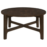 Cota 2-Piece Solid Wood Coffee and End Table Set Dark Brown