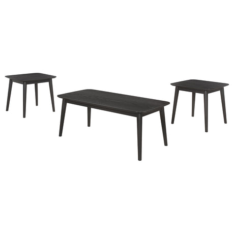 Radley 3-Piece Rectangular Coffee Table Set Black
