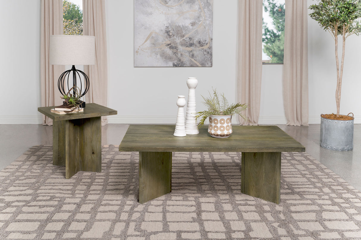 Andando 2-Piece Coffee and End Table Set Mango Brown