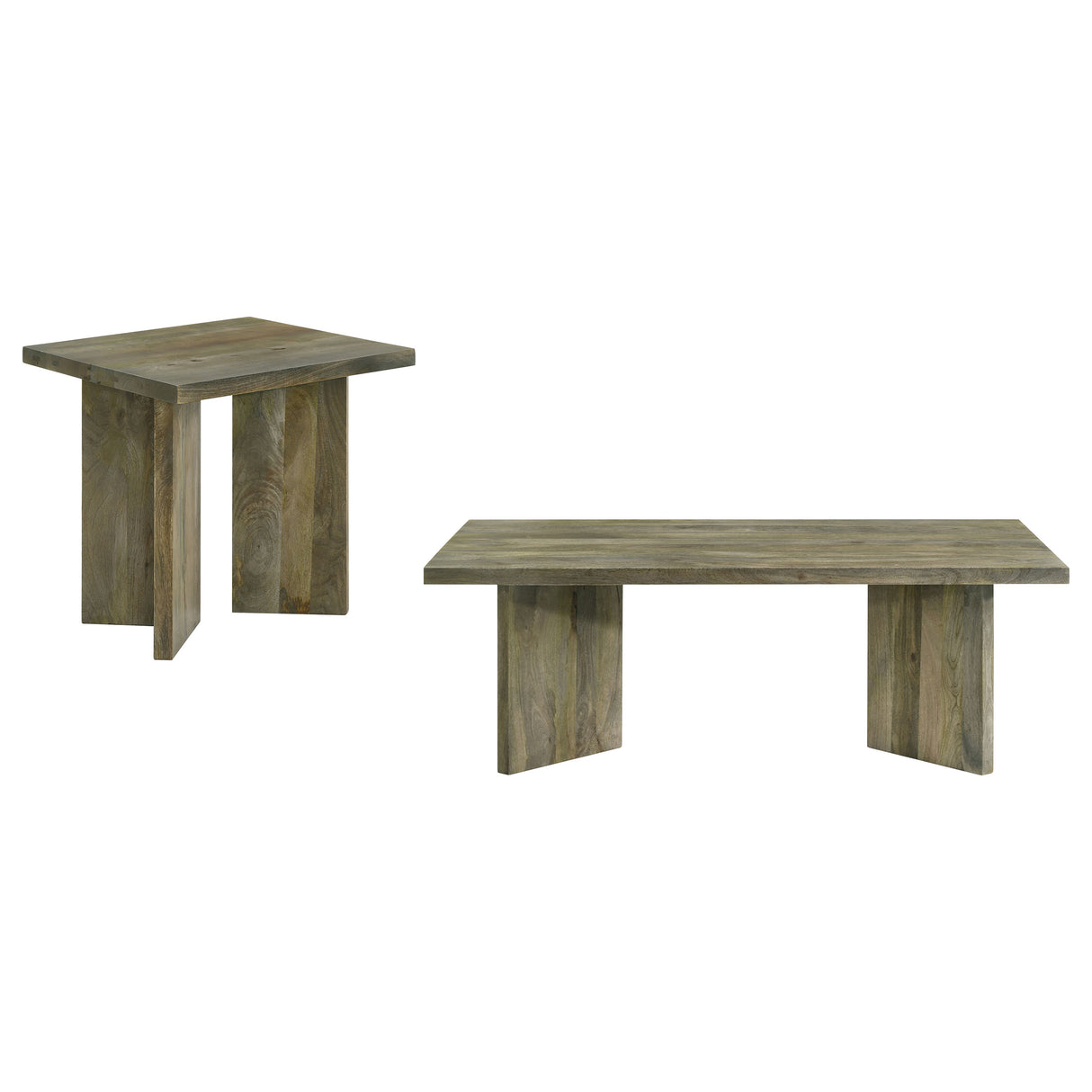 Andando 2-Piece Coffee and End Table Set Mango Brown