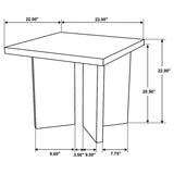 Andando 2-Piece Coffee and End Table Set Mango Brown