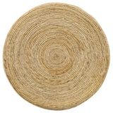 Artina Woven Rattan Round Side Table, Natural Brown