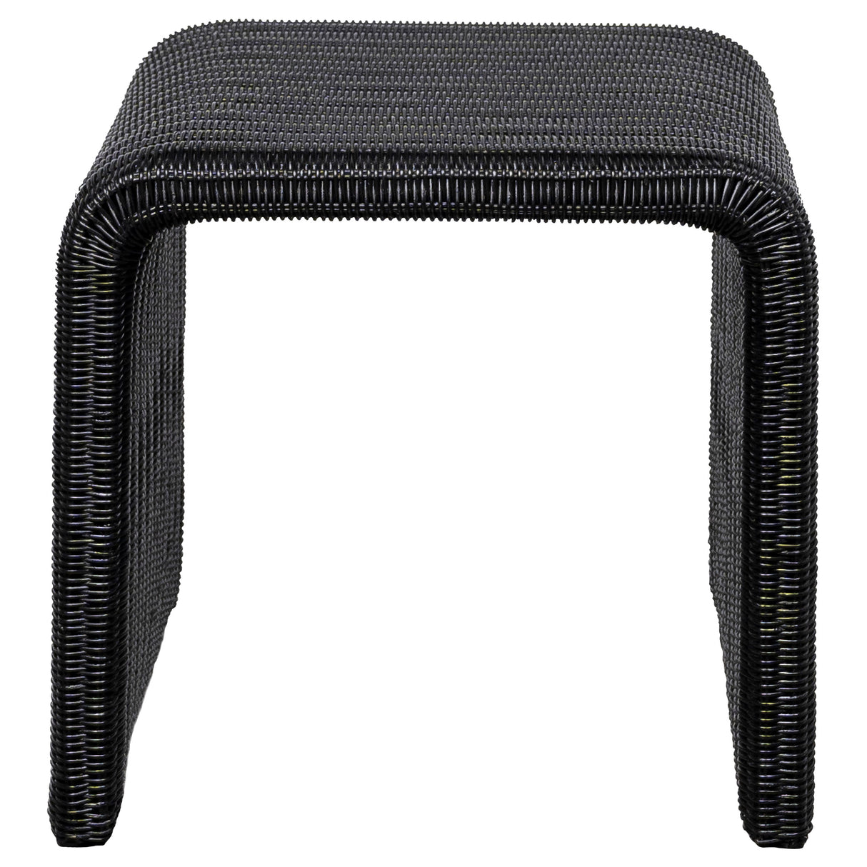 Cahya 2-Piece Rattan Coffee and End Table Set, Black