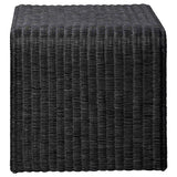 Cahya 2-Piece Rattan Coffee and End Table Set, Black