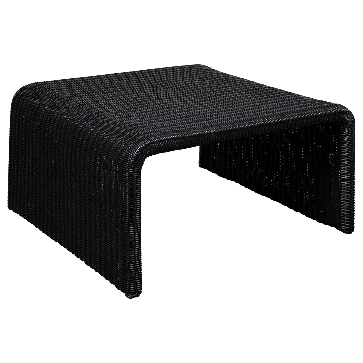 Cahya Woven Rattan Square Coffee Table in Black
