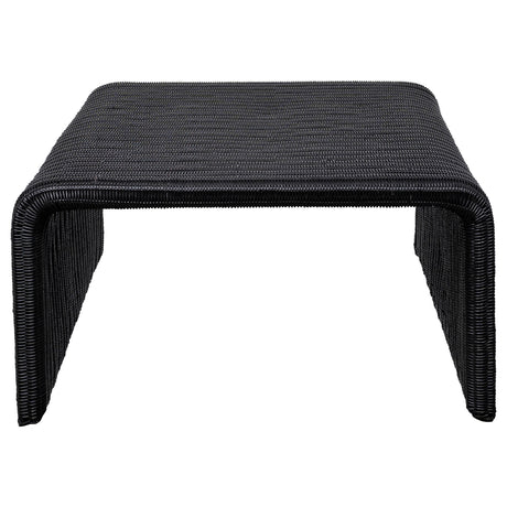 Cahya Woven Rattan Square Coffee Table in Black
