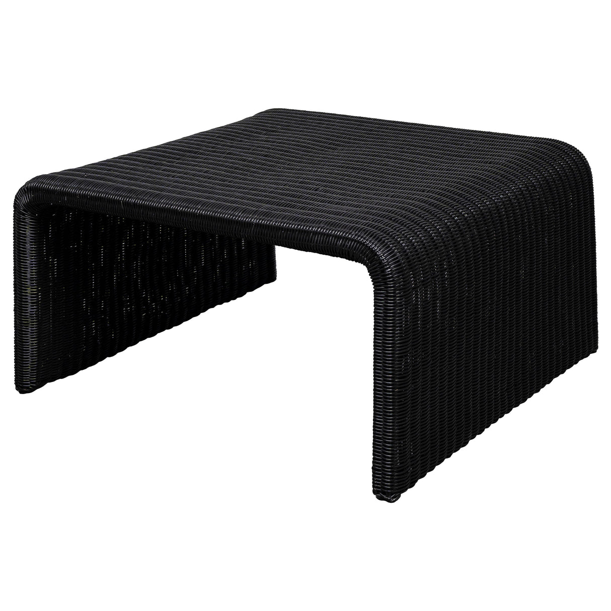 Cahya Woven Rattan Square Coffee Table in Black