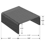 Cahya Woven Rattan Square Coffee Table in Black