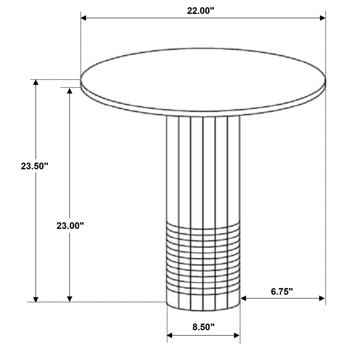Astoria Round White Marble Side Table