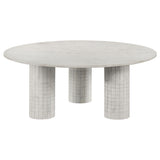 Astoria 2-Piece Marble Coffee and End Table Set, White