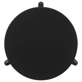 Cordova Round Solid Wood End Table, Black